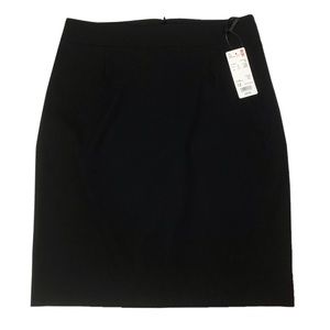 Uniqlo Stretch Black Pencil Work Office Skirt 12